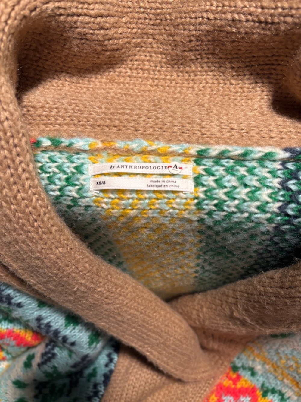 Anthropologie Multicolor Knit Sweater with cowl neck - Picture 4 of 5
